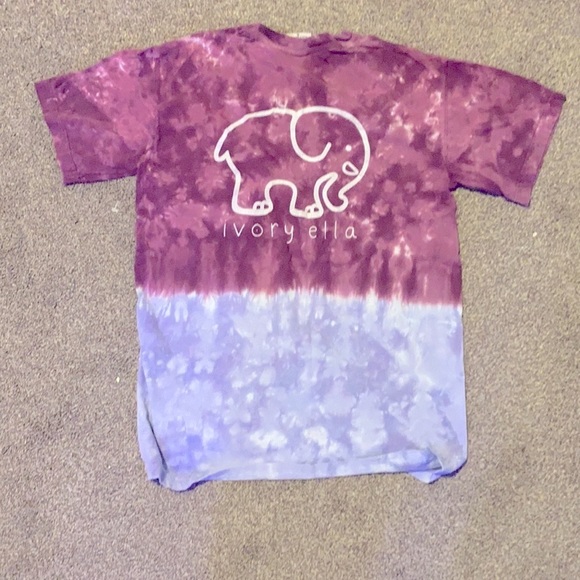 Ivory Ella Purple Tie-Dyed T-shirt - Picture 2 of 3